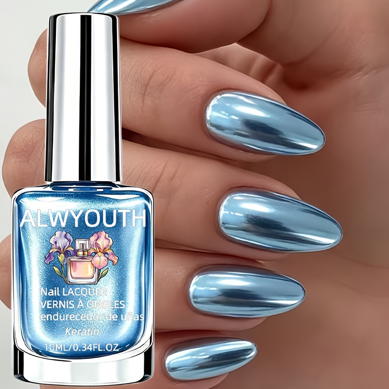 Image of Alwyouth Nail Polish Suitable For All Nail Types, No / Lamp Required, Long-lasting Polish With Instant Gel For , Winter Nail Care Gift For Women, Parties, Holidays, Glare Effect