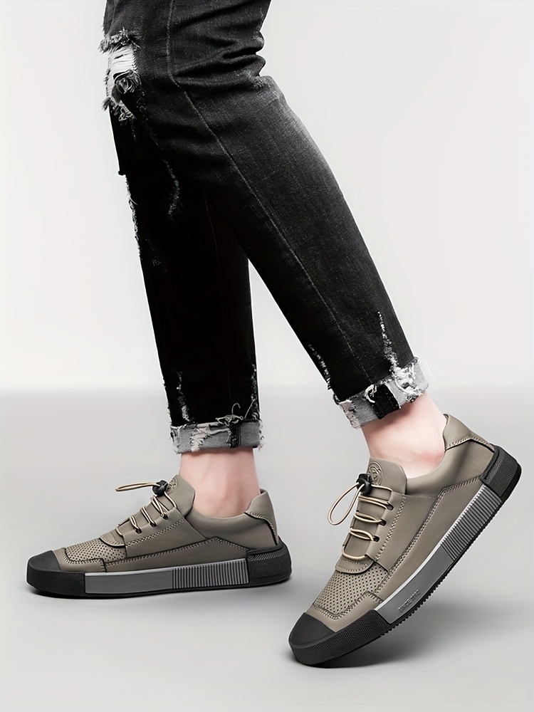 CLOHOO Brand Men'S Shoes with Rubber Soles, Stylish Sports Casual Shoes, Street-Style Skate Shoes, Popular New Breathable Soft-Soled Comfortable Men'S Shoes, Youth British Style Men'S Footwear