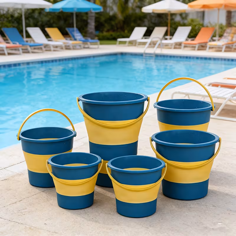 multifunctional folding fishing bucket plastic round storage and laundry bucket for home car and outdoor camping use with handle laundry hampers Product details 0