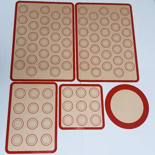 5pcs silicone baking mat set reusable heat resistant macaron mat for perfect pastry making non stick oven liner for easy essential kitchen accessories for baking cakes and