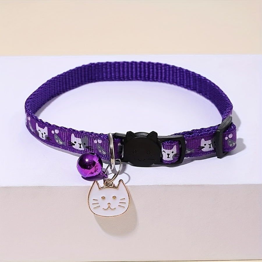 1 adjustable cat face pendant with anti choking safety clasp cat collar Product details 5