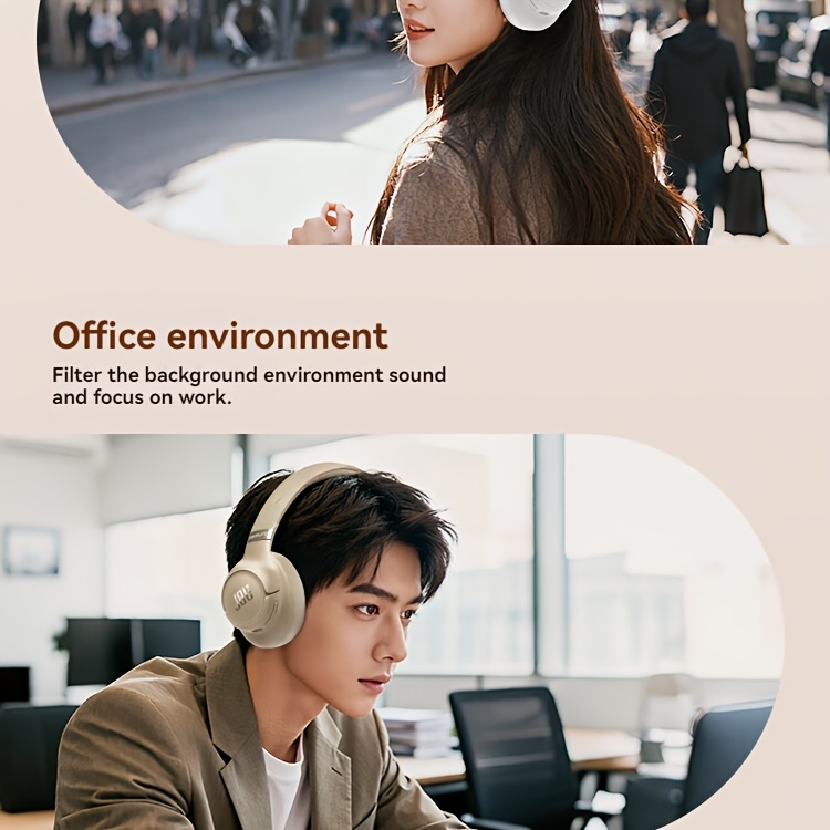 JBL TUNE 780NC Over-Ear Active Noise-Canceling Wireless Headphones, Wireless Headset Suitable for Mobile Phones, Computers, Laptops, Gaming, Both Wireless And Wired Options
