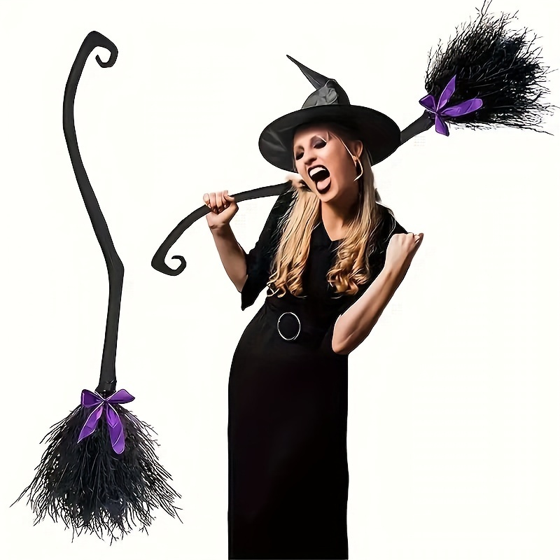 

Broomstick Prop Set With 3 Color Ribbons - 47.2 Inch, Diy 's Broom For Role Play And Costume Accessory, Party Supplies For , Christmas, Easter, Thanksgiving - Plastic, Suitable For 14+