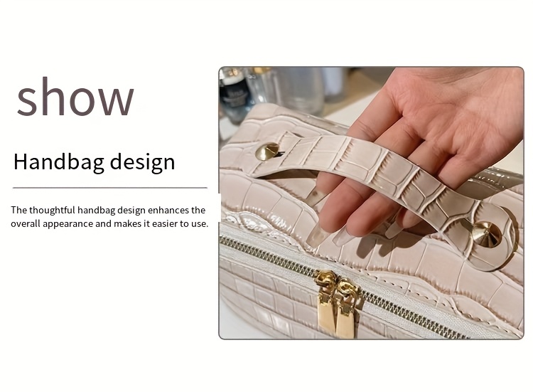 Bark Cosmetic - Large Capacity Travel-Friendly Portable Toiletry Bag Suitable for, Gym, Daily Use - Storage Bag (Available in 4 Colors:,,,)