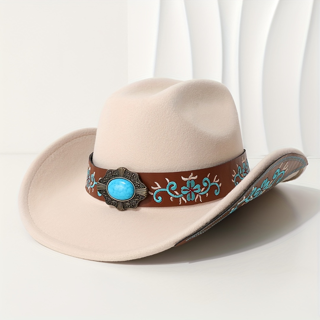 a stylish womens top hat featuring vintage embroidered  display picture 3