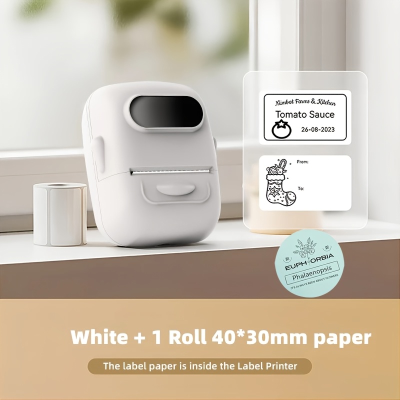 Marklife Wireless Label Maker, 1 Roll Of Tape, 40 Different Fonts And Over 450 Icons For Multifunctional Applications, Suitable For Home, Kitchen, Gift Labels, Circular Labels, Message Labels
