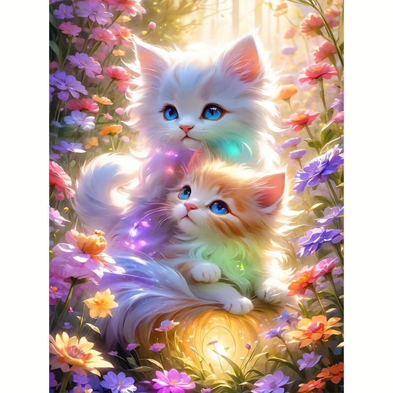 

Adult Diamond Painting Kit: Beginner 5d Special Shape Diamond Art Kit, Crystal Water Drips, Diamond Painting Home Wall Decoration, 20*30cm/7.87*11.8in, Animal Cat