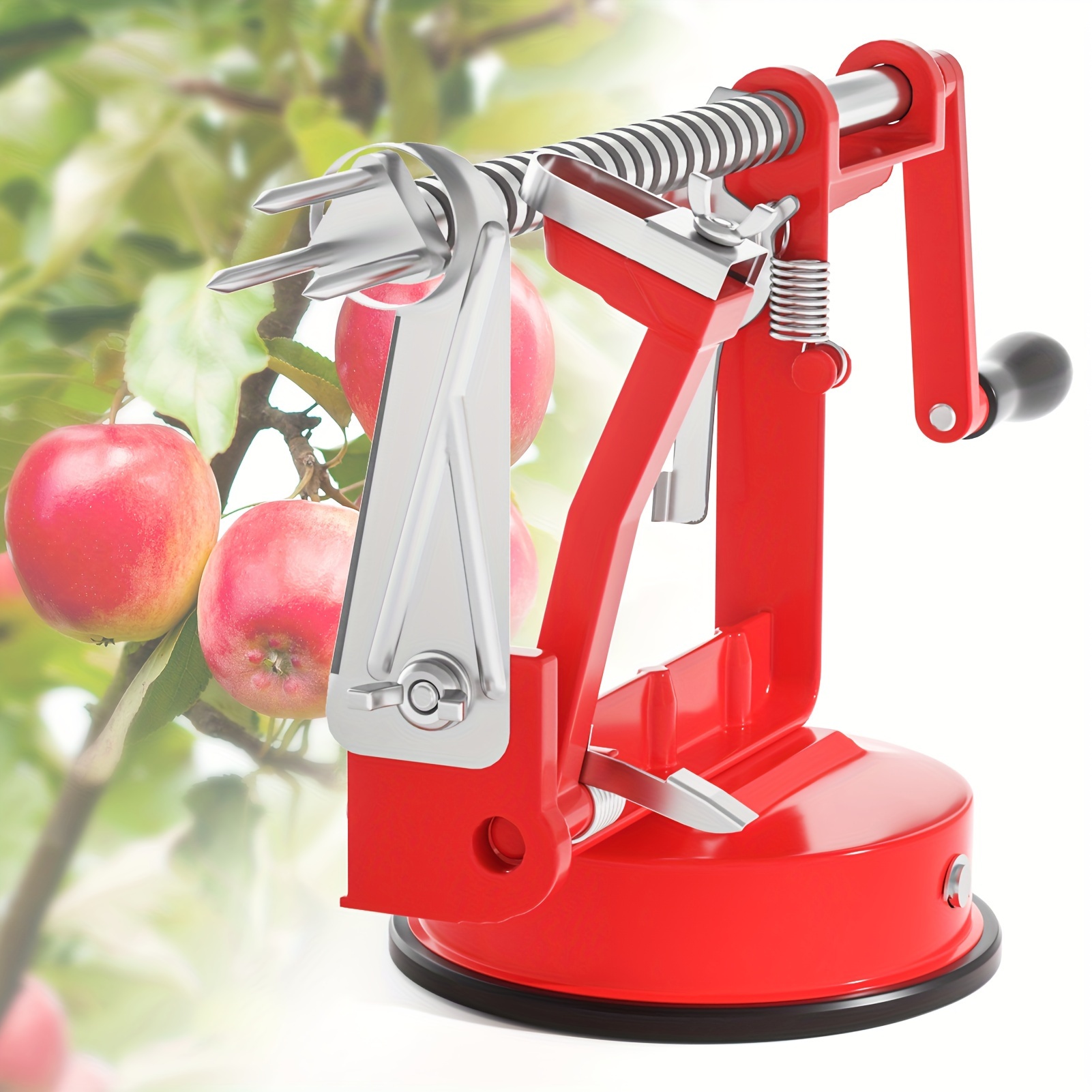 

1pc, Ookuu Peeler Corer 3 In 1 Peeler Slicer Corer With Powerful Suction Base And Stainless Steel Blades