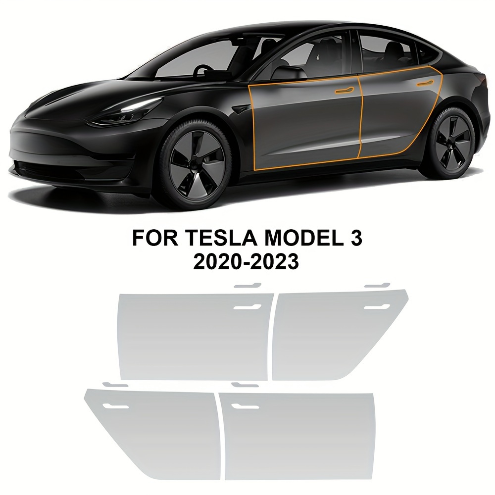 4pcs Türgriffaufkleber Für Model 3 Decals Wrap Kit Türgriffaufkleber Für  Model 3 Model Y (2017-2023) Carbon Fiber Black - Auto - Temu Germany