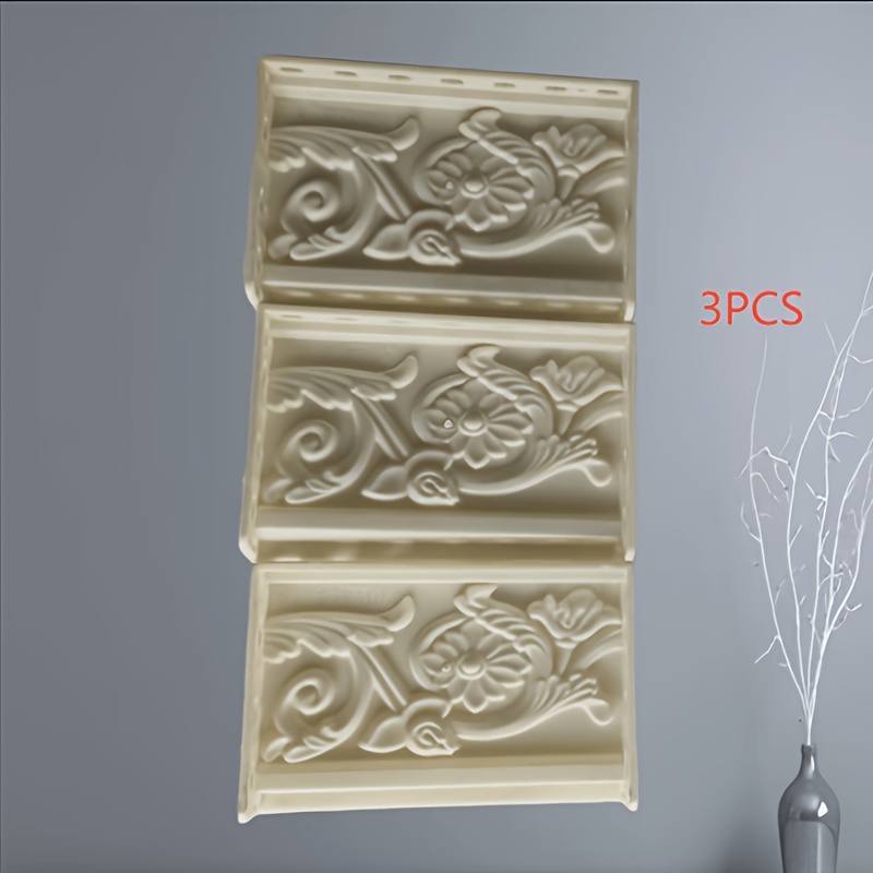 3-tlg. neues verdicktes abs-betonprägeformen-set mit betonprägung (mit kostenlosen clips)/betonprägeform/villa-prägeschablone/  für außenlandschaft/zementform im europäischen stil/verdicktes material/artikel 222:   geschenk der welt