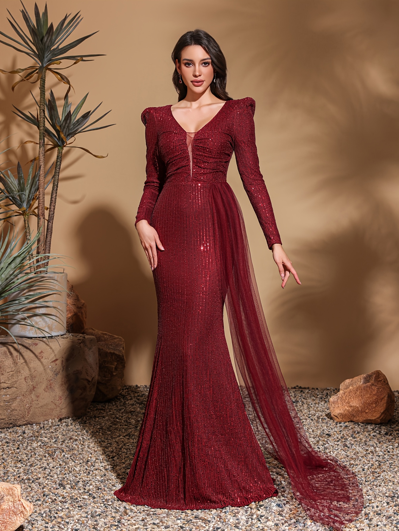 robe longue à manches longues occasions Temu Mauritius