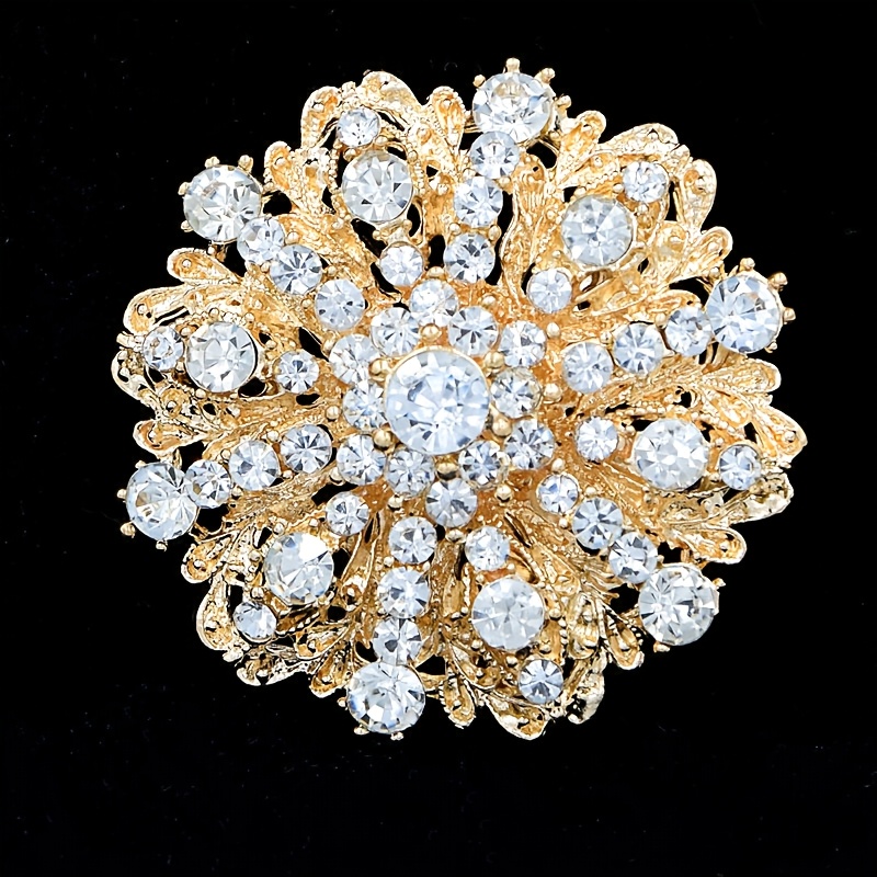 TEMU 1pc Fashionable Brooch, Luxurious Hollow Collar Pin, Suitable For Banquet Party Wear