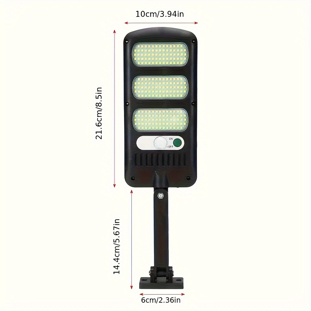 TEMU 43/180/213/360/504/598 Led Solar Wall Lights, Ip65 Outdoor Solar Garden Wall Lights With 3 Lighting , Motion Sensor Solar Security Lights For