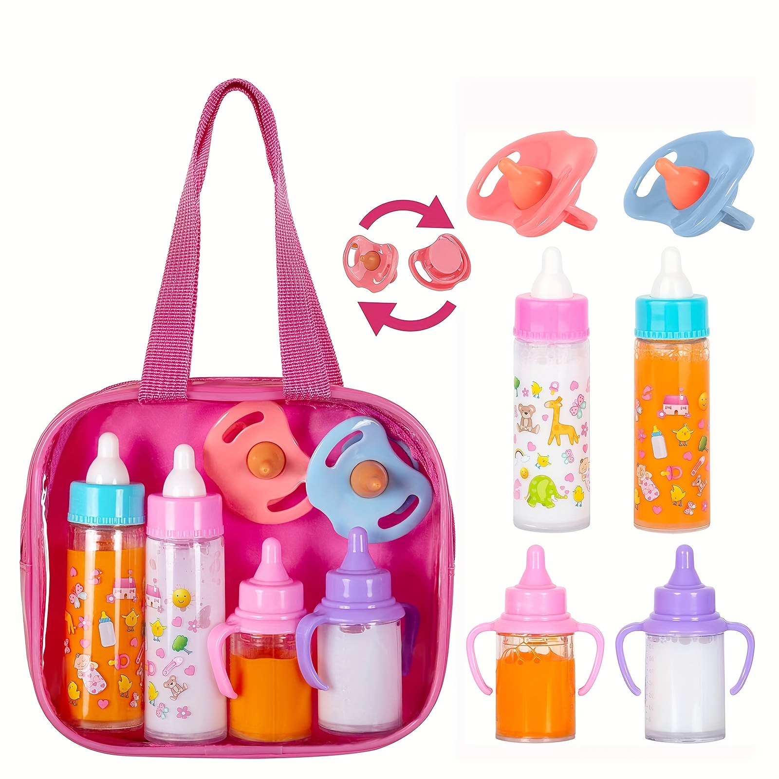 

Doll Disappears Doll Feeding Set | ' 6pcs Doll Feeding Set Suitable For Toy | 2 Bottles And