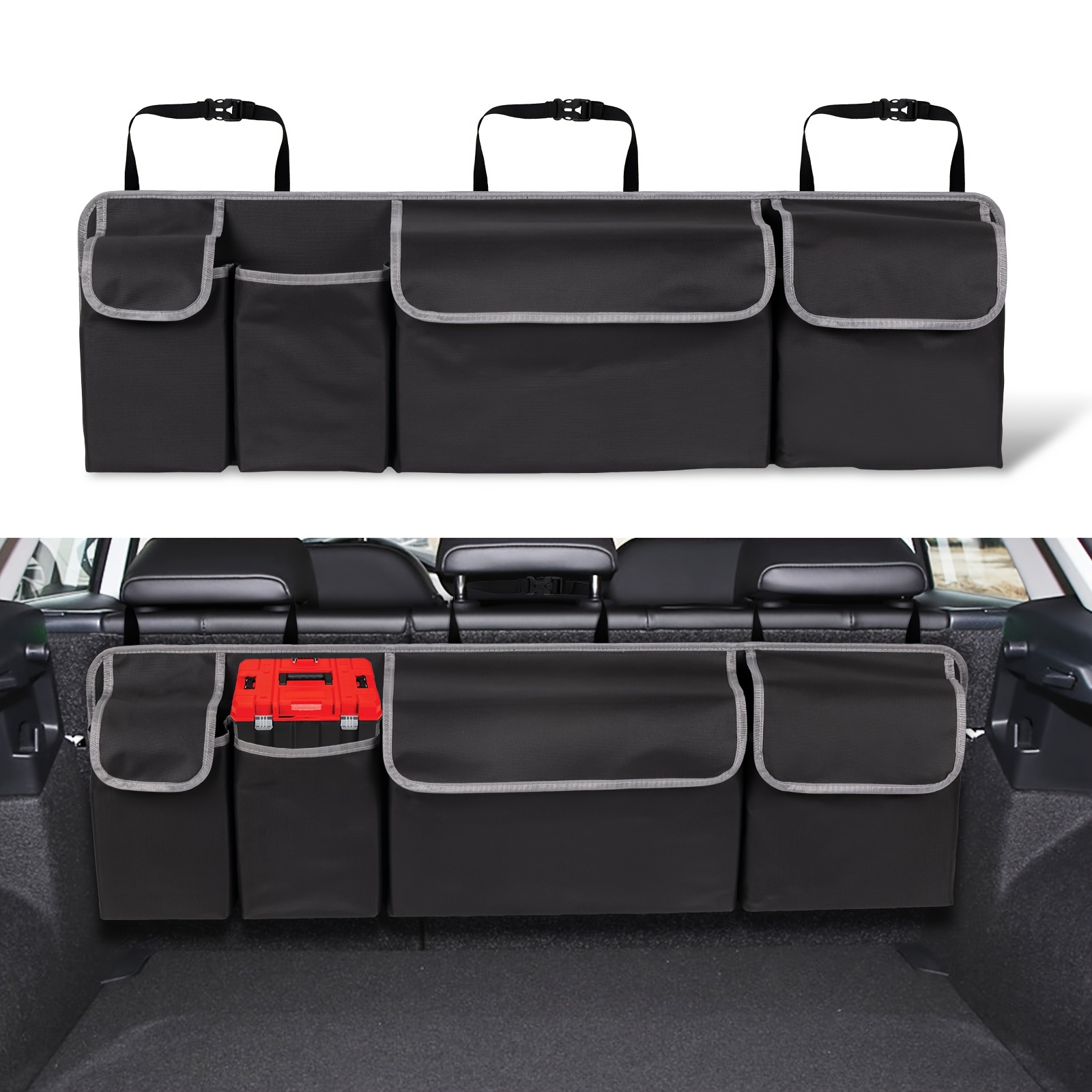 

Large Storage Bag, - Automotive Supplies Storage Bag, 4 Efficient Compartments, In , Trucks, Suvs, , Car Accessories