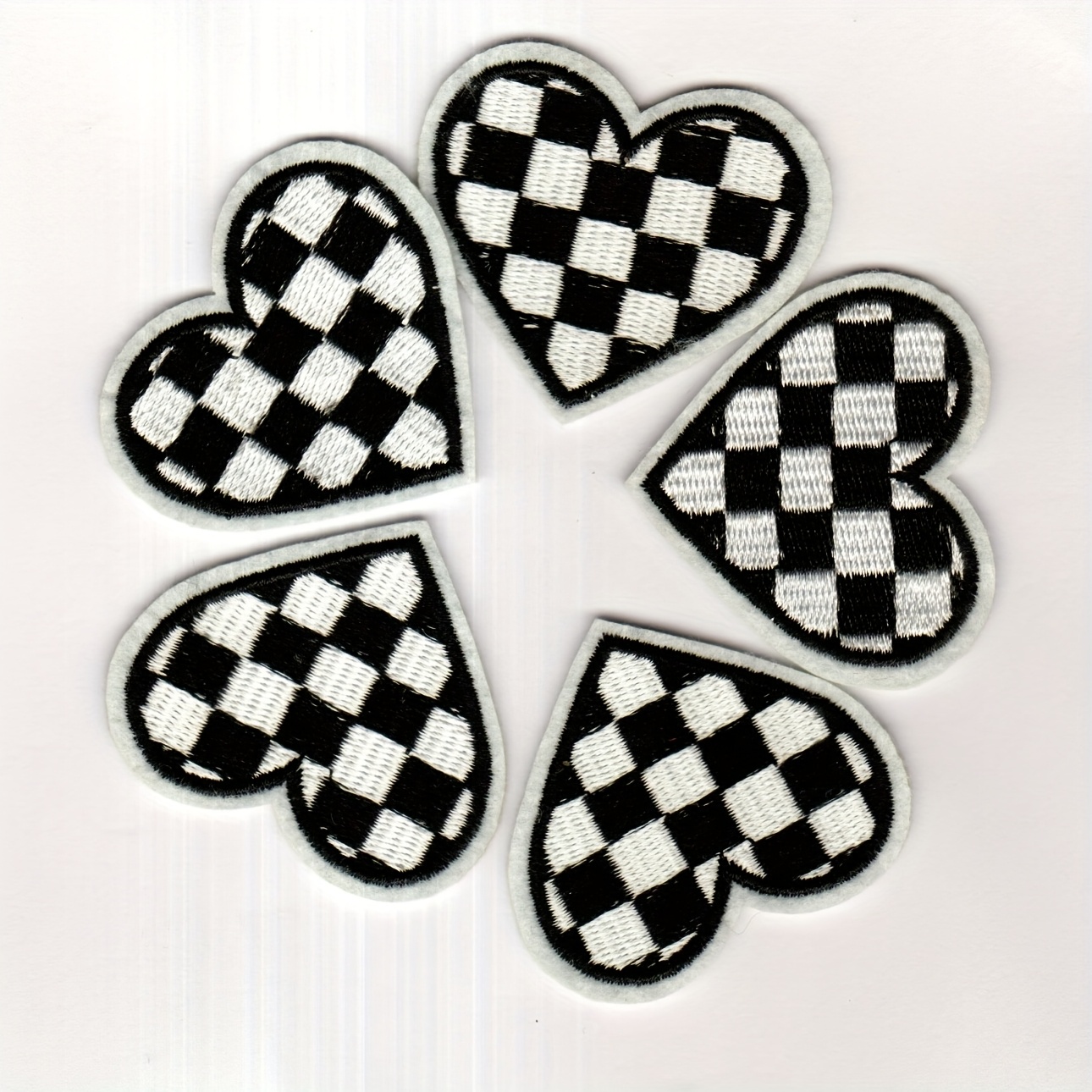 TEMU 5pcs Peach Heart Valentine's Day Iron-on Heart Embroidered Badges, Sew-on Embroidered Patches, Iron-on, Sew-on, Or Embroidered Patches, Iron-on