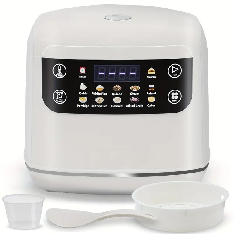 4-cup (uncook) rice cooker with removable nonstick pot - 2 qt large capacity multifunctional cooker, auto & yogurt maker, operation, auto shut-off, steam/oatmeal/soup maker, compact portable rice cooker for small kitchens Product details 0