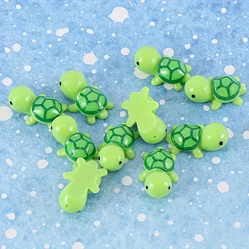 

10pcs, Mini Resin Ornament Animals For Diy Miniature Fairy Tale Garden, Tabletop, Car Interior, Art Supplies, Party Decorations