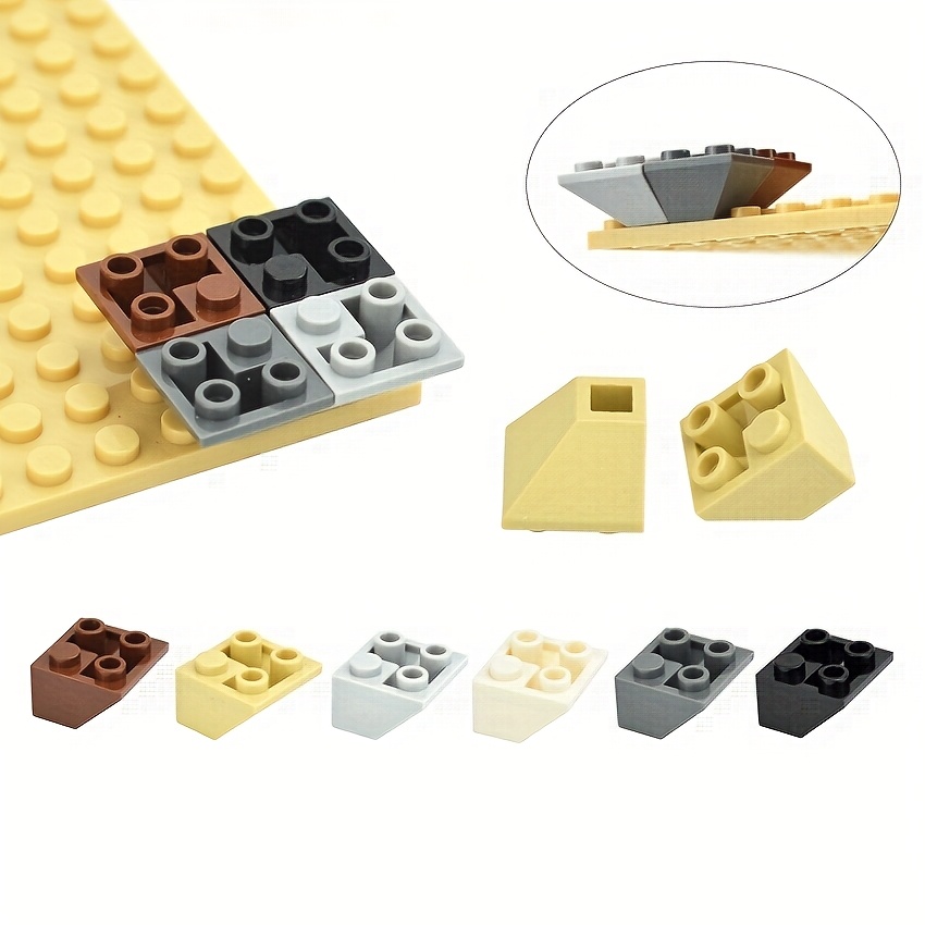 30pcs Building Blocks Slope 45 2x2 Compatible 3676 Double Convex Bricks