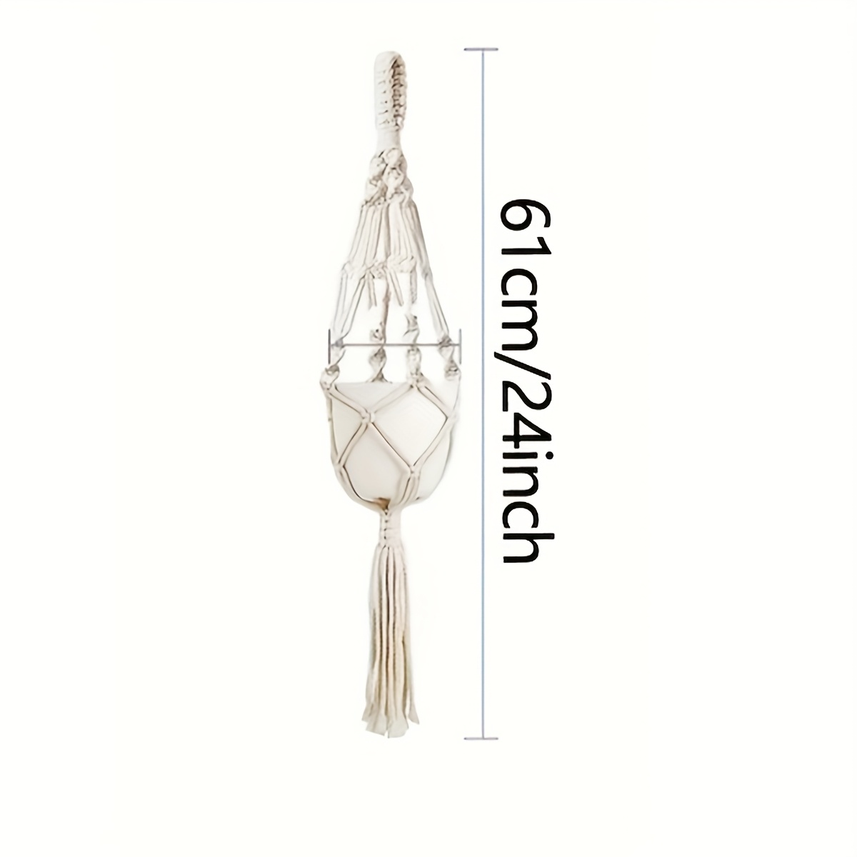 E-shop 1 Stück oder 3 Stück Handgefertigter Pflanzenhänger - Moderner Boho-Heimdekoration mit Quastendetails, Indoor/Outdoor-Pflanzentray für