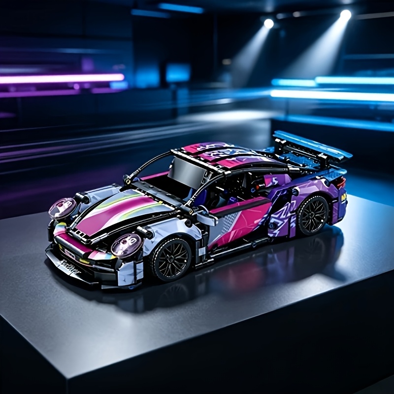 2026 Exquisite Colorful Sports Car Building Block Model