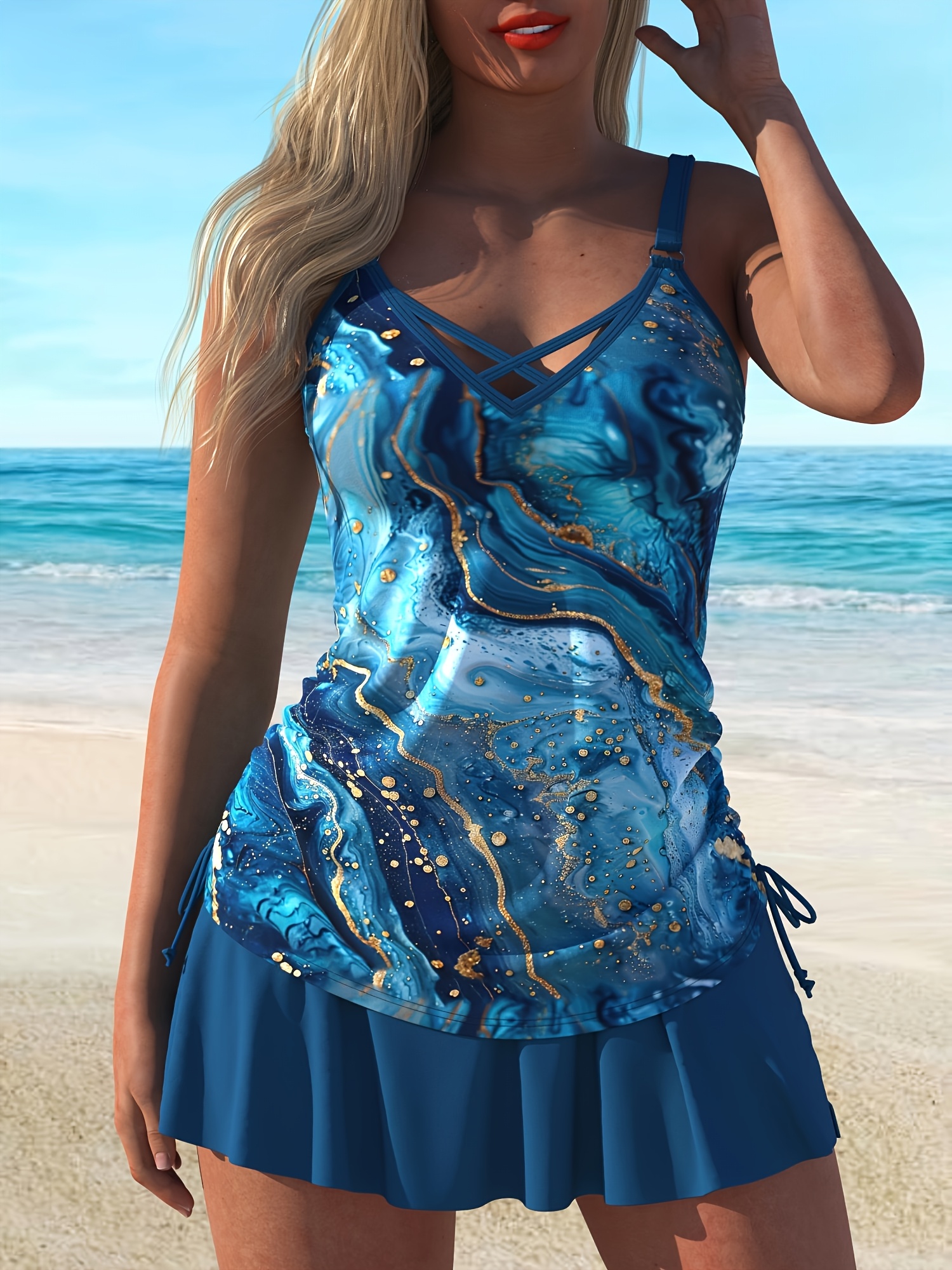 green emerald velvet dress Venus St. Tropez Swim Dress | Sapphire Blue main image 0