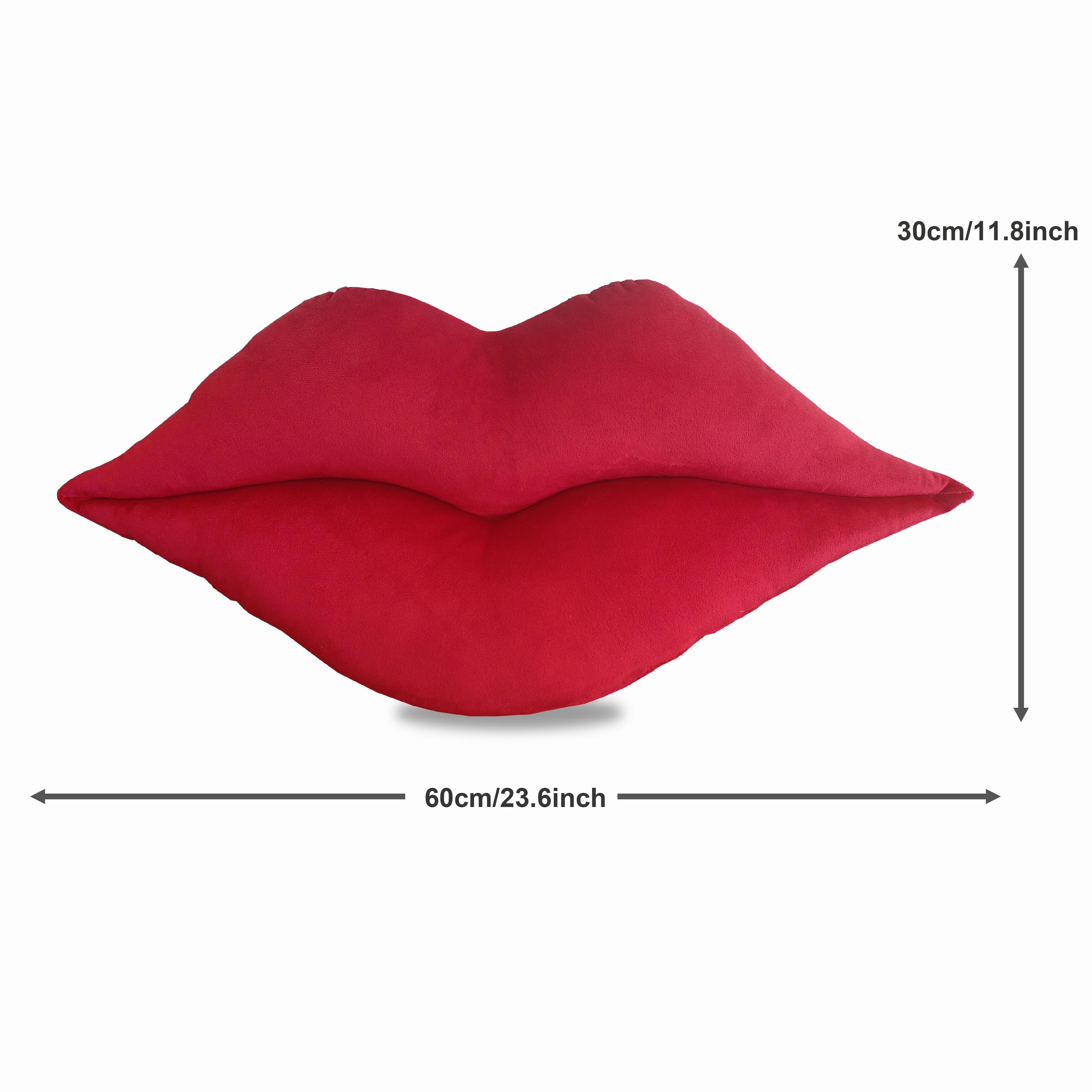 Kingrose Polypropylene 3d Lip Soft Decorative Throw Pillow Velvet Cushion Home Decor For Room