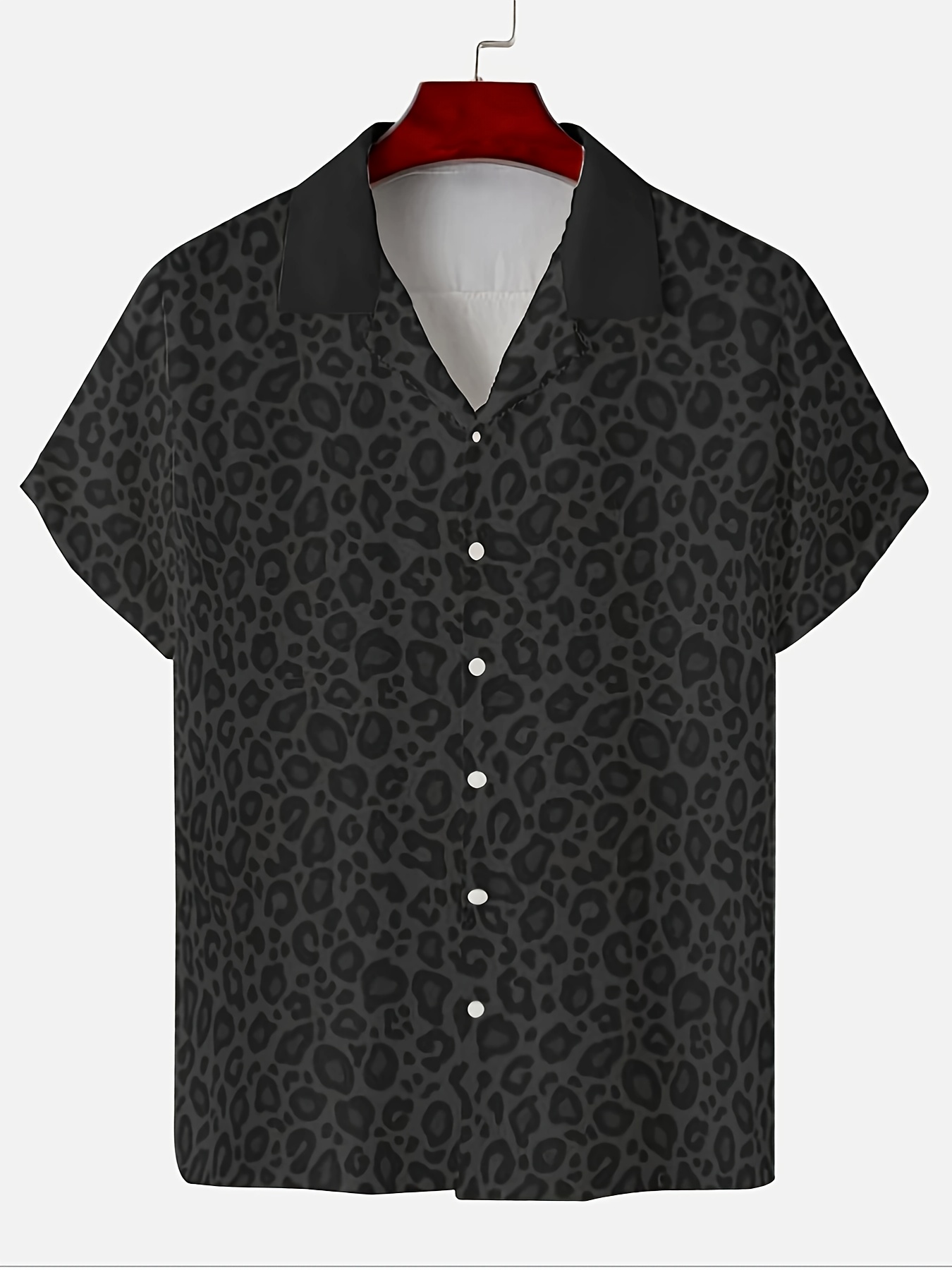 camisa estampado leopardo hombre bolsillo en pecho Temu Mexico