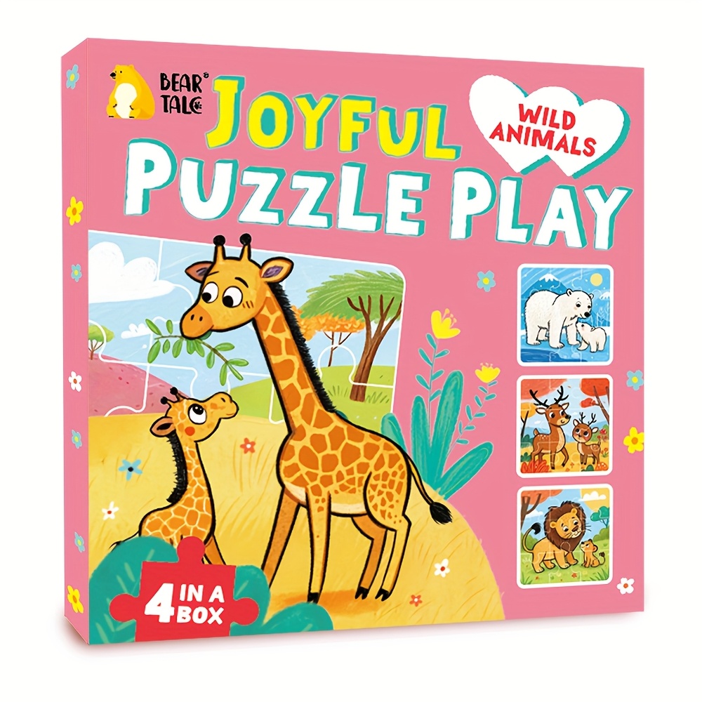36pcs Kids Jigsaw Puzzles Box With Parent-child Matching Pictures - Early Learning Travel Toy Suitable For &, & Kindergarten, Holiday Gift (christmas/back To School)
