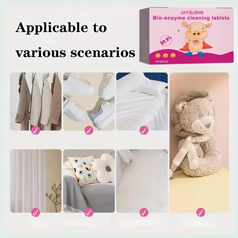   bio enzyme cleaning tablets powerful stain removal for clothes non toxic safe for hands details 2