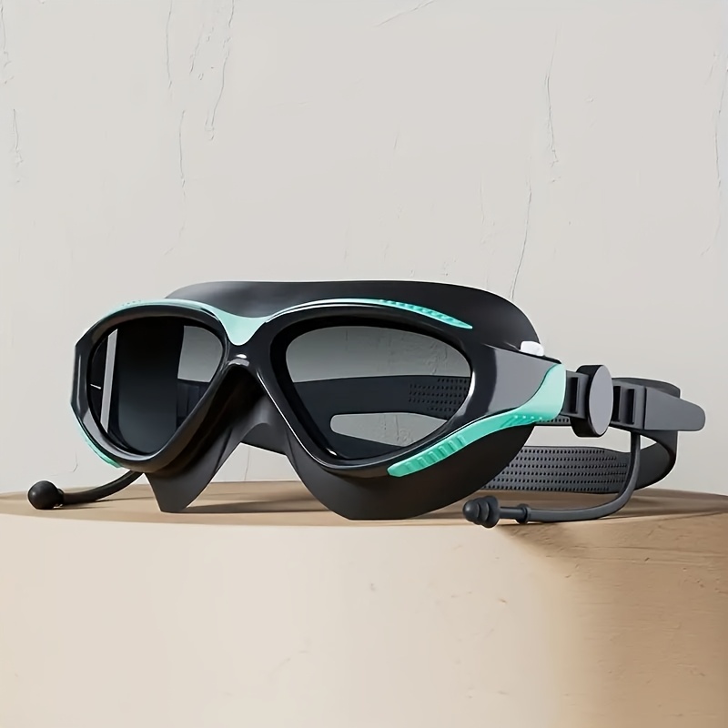 Image of 2025 Full-frame Swimming Goggles Suitable For Outdoor Swimming & Water Sports, Waterproof Pc With Adjustable Silicone Strap, High-definition, For Competitive & Swim Gear, Pc