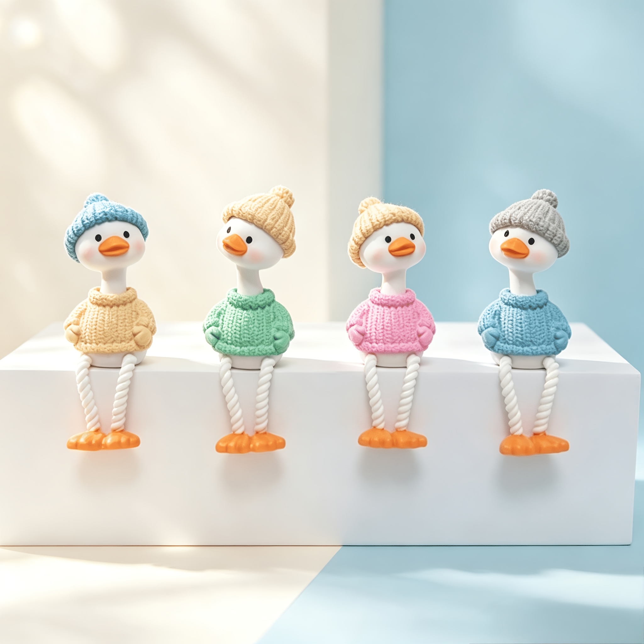 TEMU Lot de 2/4 figurines Petit Canard de poche, artisanat en PVC, paysage miniature, mousse, décor de jardinage, , décoration de jardin extérieur