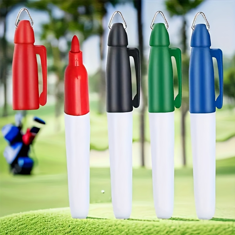 

4pcs Golf Ball Marker Pens, Golf Ball Drawing Line Identification Tool, Professional Scribing Line Marker