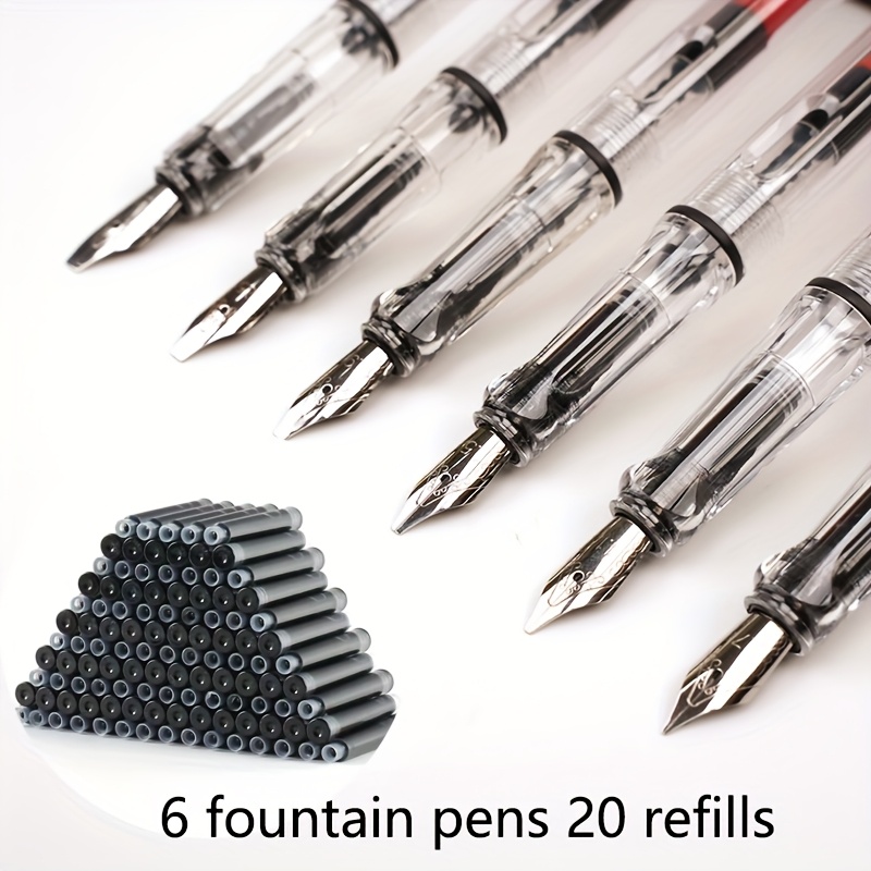 SIPLIV Calligraphy Oblique Dip Pen Holder Set, Wooden Pen Handle With 30 Stainless Steel Manga Pen Nibs For English Calligraphy & Drawing, Black