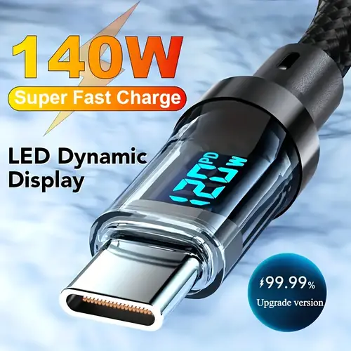 120w charging usb a to type c cable with led matte data sync usb supports 6a compatible with and xiaomi