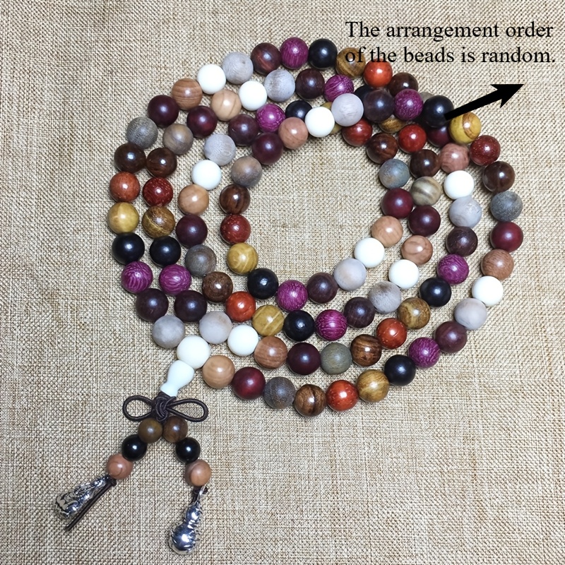Natural Multi-Wood Beaded Bracelet for Men & Women, Handmade