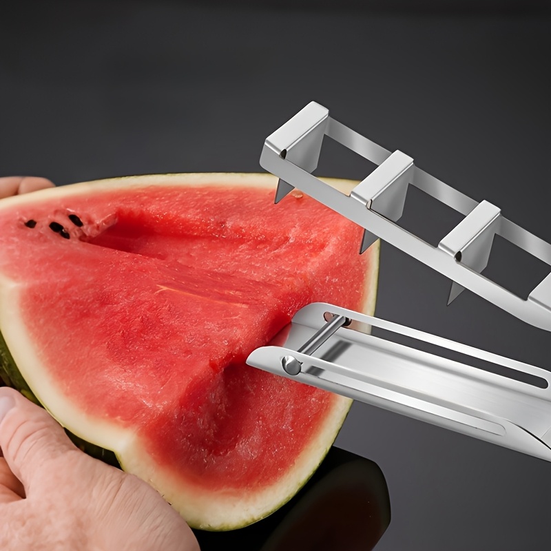 Stainless Steel Watermelon Slicer Cube - Easy Grip, Durable Fruit Cutter for Home Use, Perfect for Summer Refreshments, Fruit Preparation | Cube Cutter | Stainless Steel Construction, Watermelon Slice