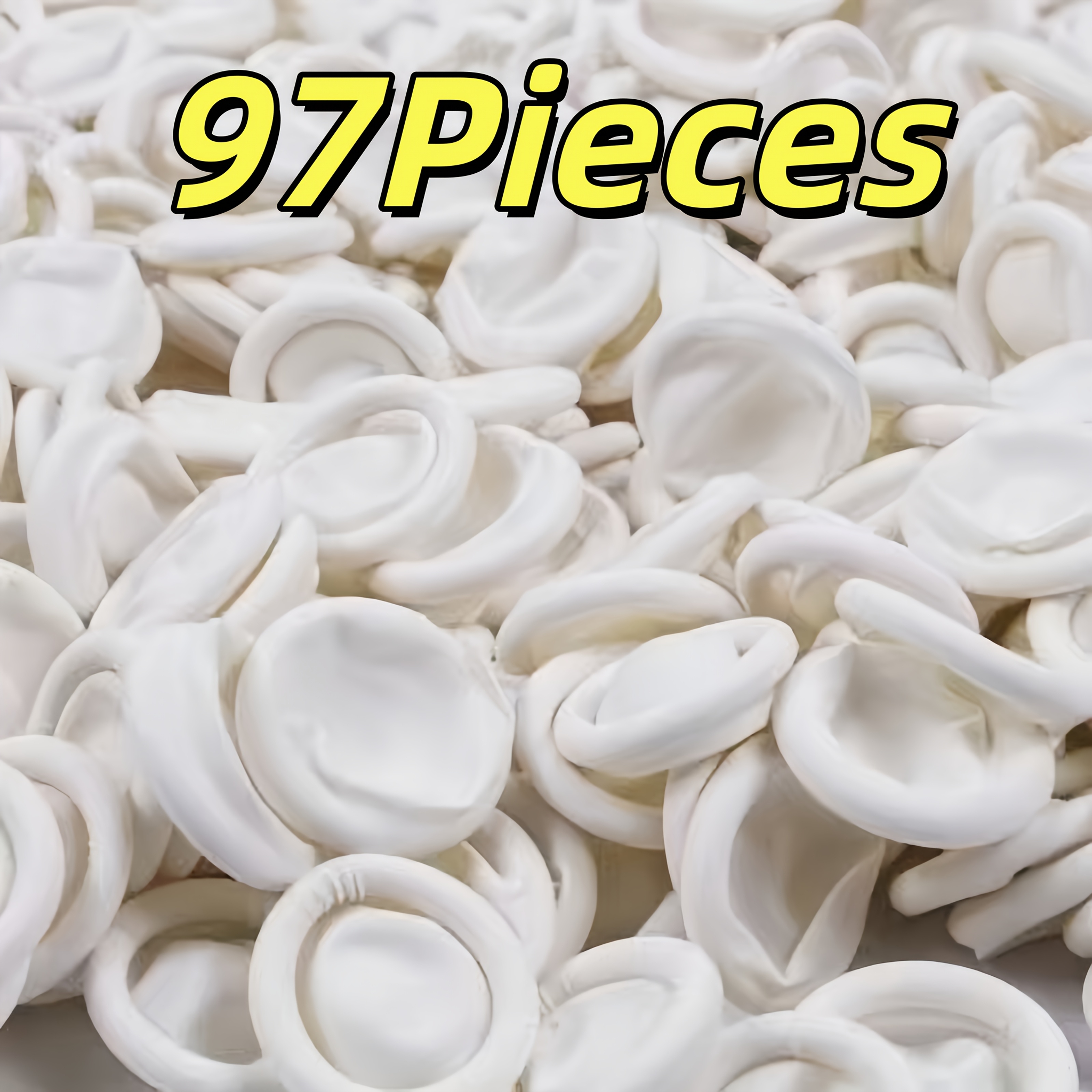 TEMU 97pcs Disposable Finger Cots, Comfortable And Non-tight, Flexible Operation, Ideal For Nail Art, Handcraft, Cleaning, Single Use Sanitary Finger