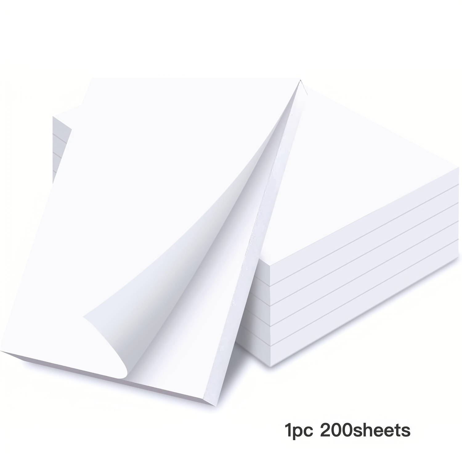 3.7x5 Inch (9.5x12.6cm) White Blank Scratch Note Pads - Tear-off Notepads For Home, Office & Shopping Lists | Small Server Notebook For Quick Jots
