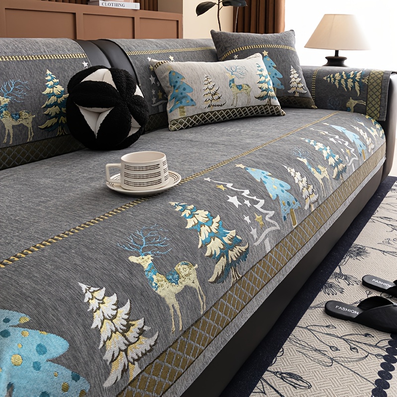 1pc cojín y   de sofá chenille moderno en  / /dorado/beige - antideslizante, lavable a máquina, tela     para     amigosa con las mascotas, protector lujo para  , dormitorio u   -     para sofás individuales/dobles/ /cuádruple o seccionales -   limpieza en   elegantes terrosos con   mullida de chenilla, ideal decoración  ,   de sofá  , Detalles del producto 2