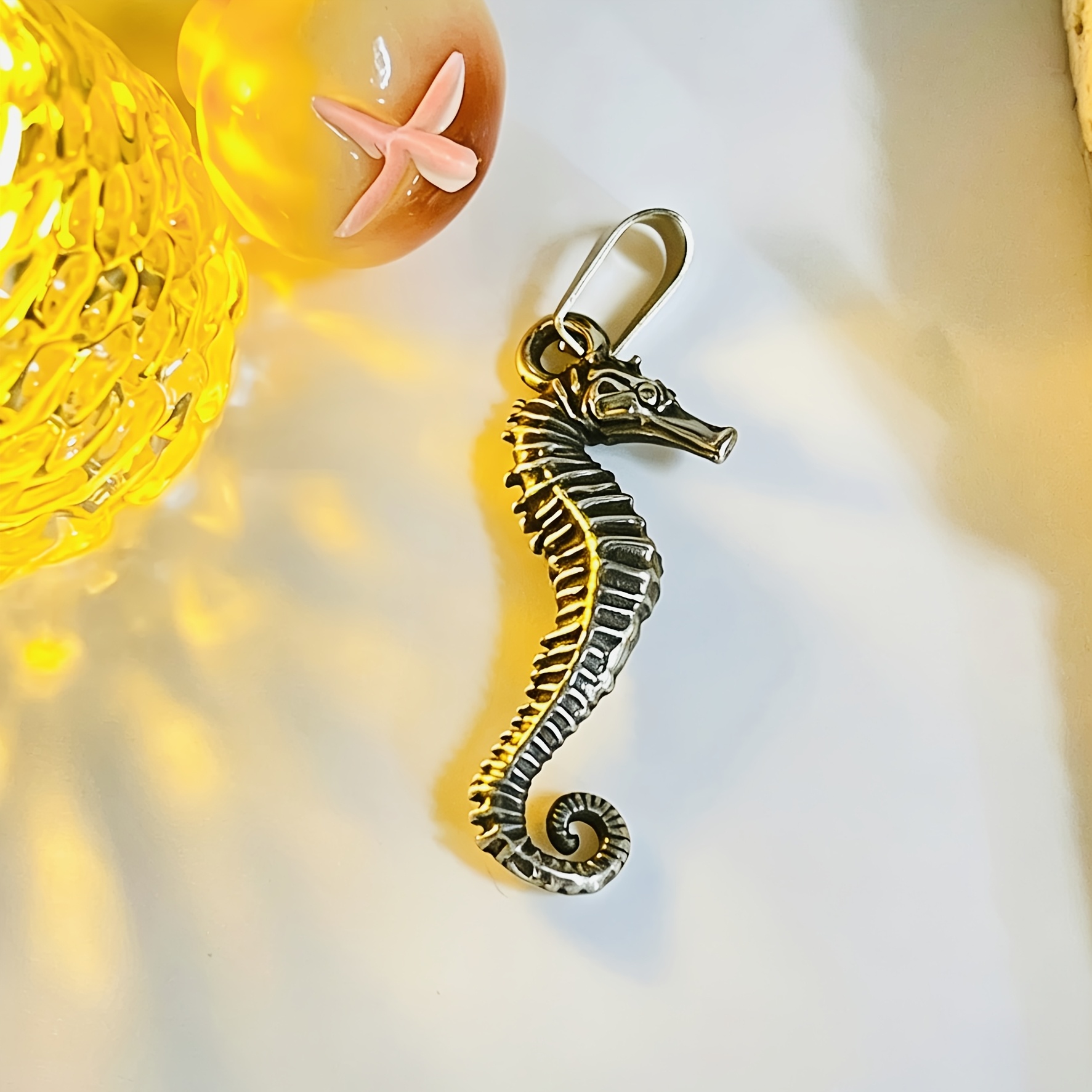 Vintage Seahorse Pendant Necklace, Ocean-Themed Charm