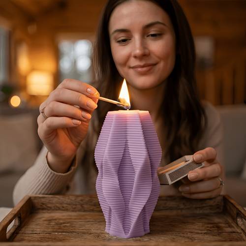 geometric spiral vertical stripe twisted shape scented candle style home decor bedroom ambiance ornament photography prop souvenir birthday valentines day gift