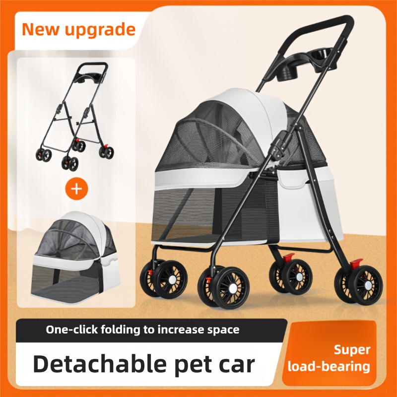 umbrella dog stroller, travel portable pet stroller for small & cats, up to  33 lbs only 7.8 lbs travel- stroller - pet supplies - Temu