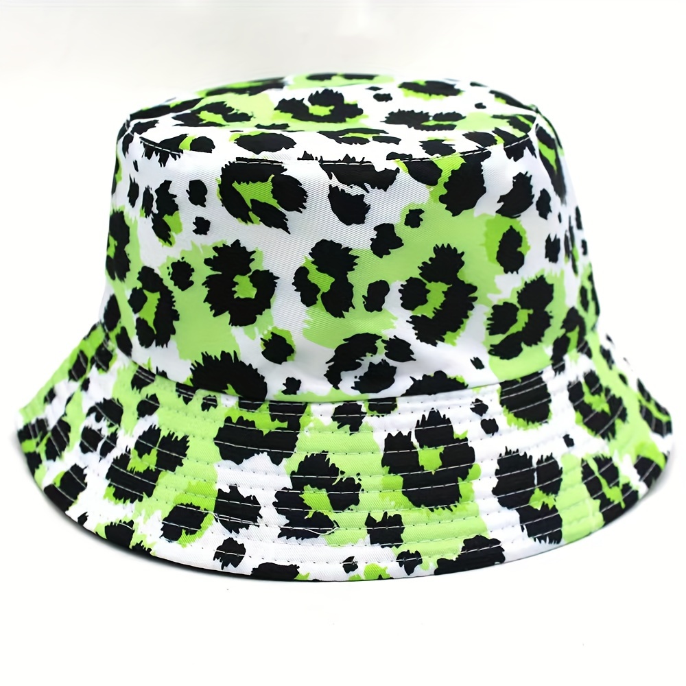 Bucket Hat Cotton Fisherman Cap Packable Cheetah Sun Hat for Women and Men