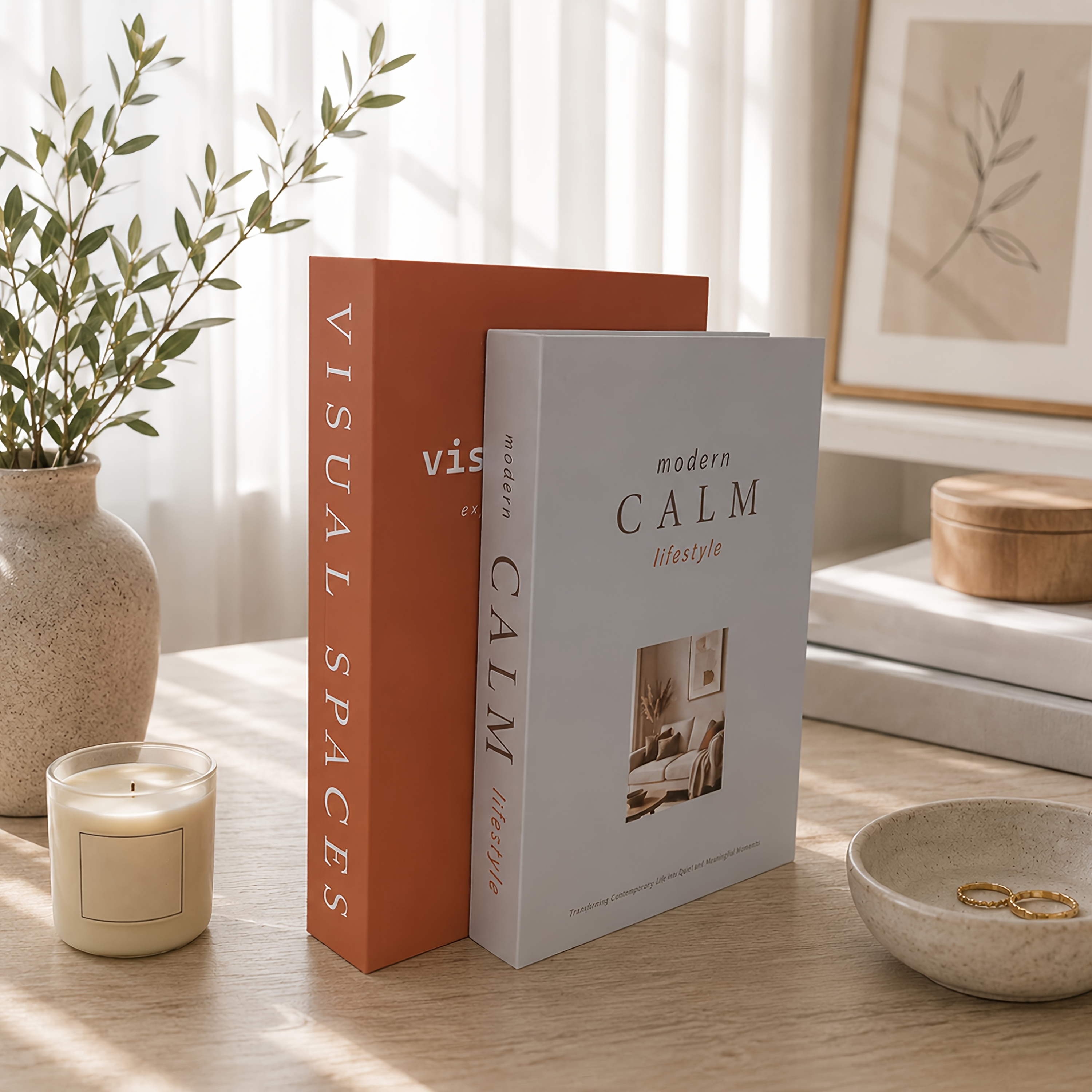 TEMU 2pcs Livres Faux en Papier, Livres Décoratifs Modernes, Adaptés à la Décoration dans les Salons, les Bureaux, les Bibliothèques et les Tables