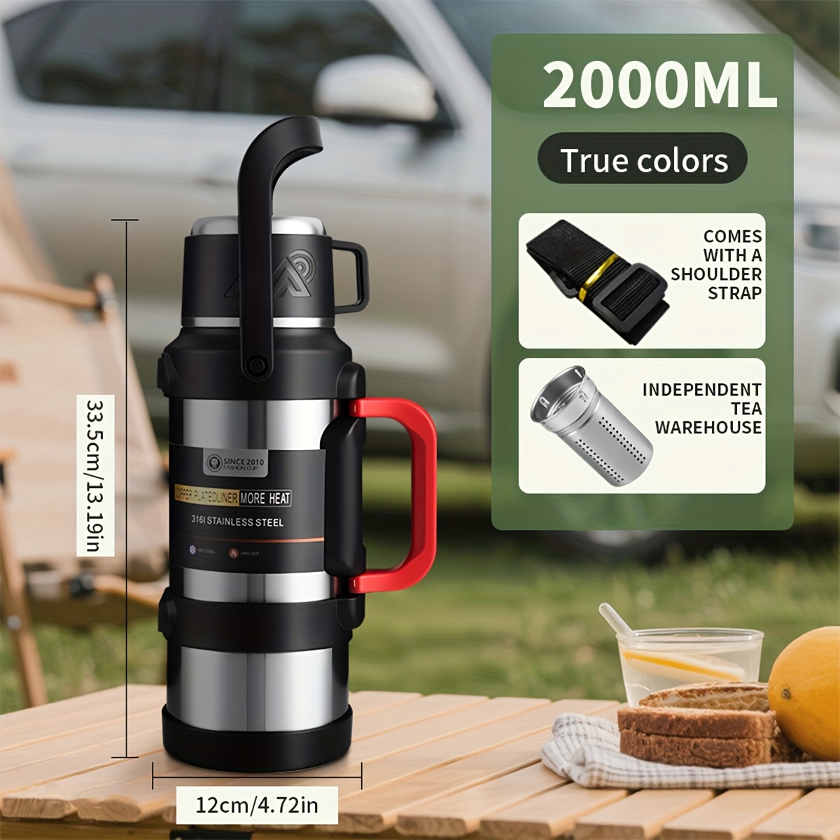 1pc Large Capacity Insulated Bottle, Insulated Kettle, Insulated... product image 21