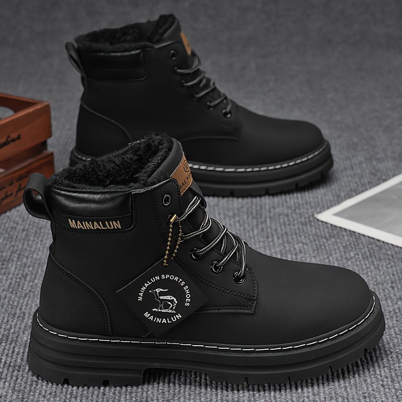 1 pair large size high   snow boots warm upper pvc sole heavy duty traction for   all terrain outdoor boots suitable for daily wear commuting and winter activities Product details 1