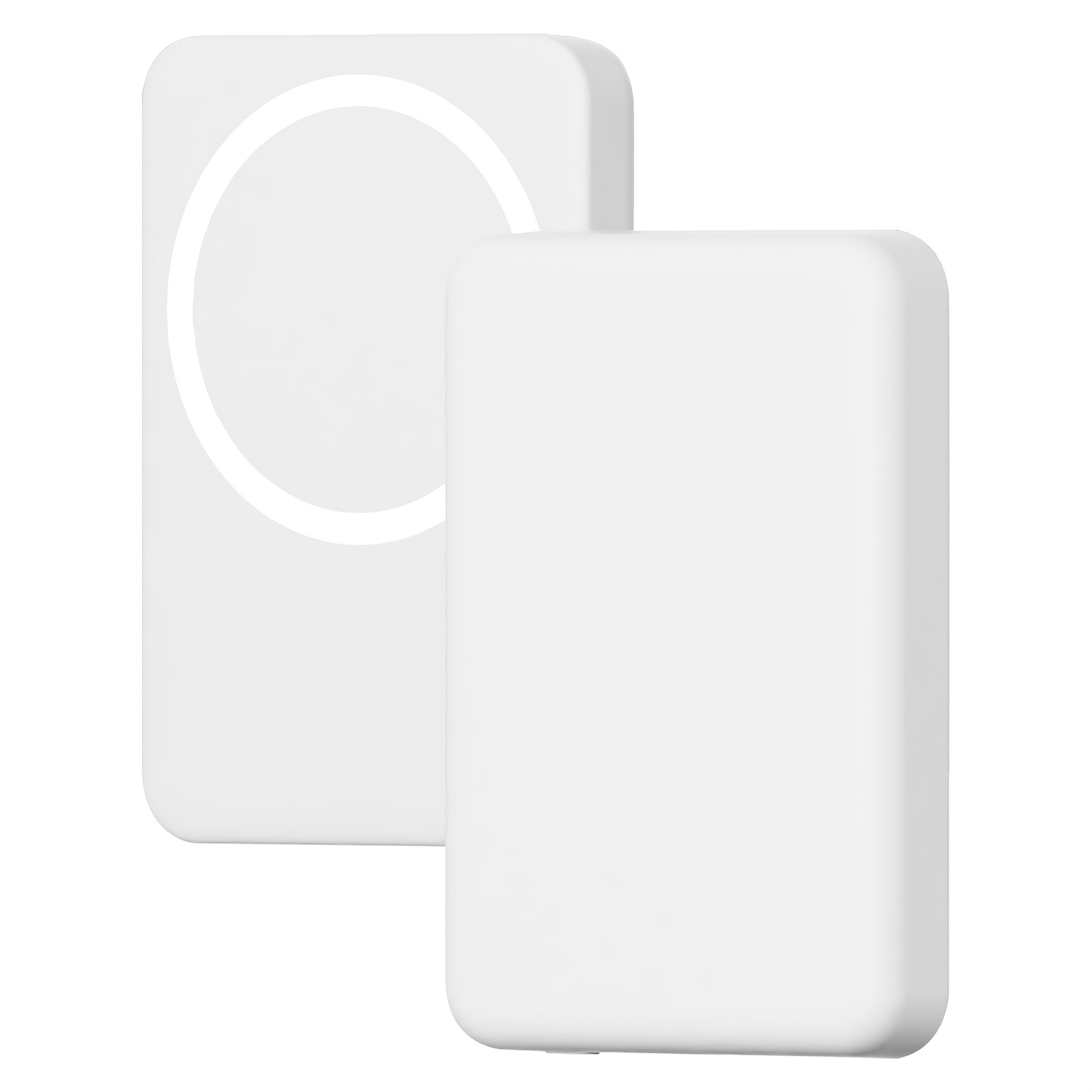 TEMU Power Bank Wireless Battery Pack 5000mah, Ultra Slim Wireless Magnetic Portable Charger, Mini Thin Magnetic Wireless Power Bank Pd 20w Fast