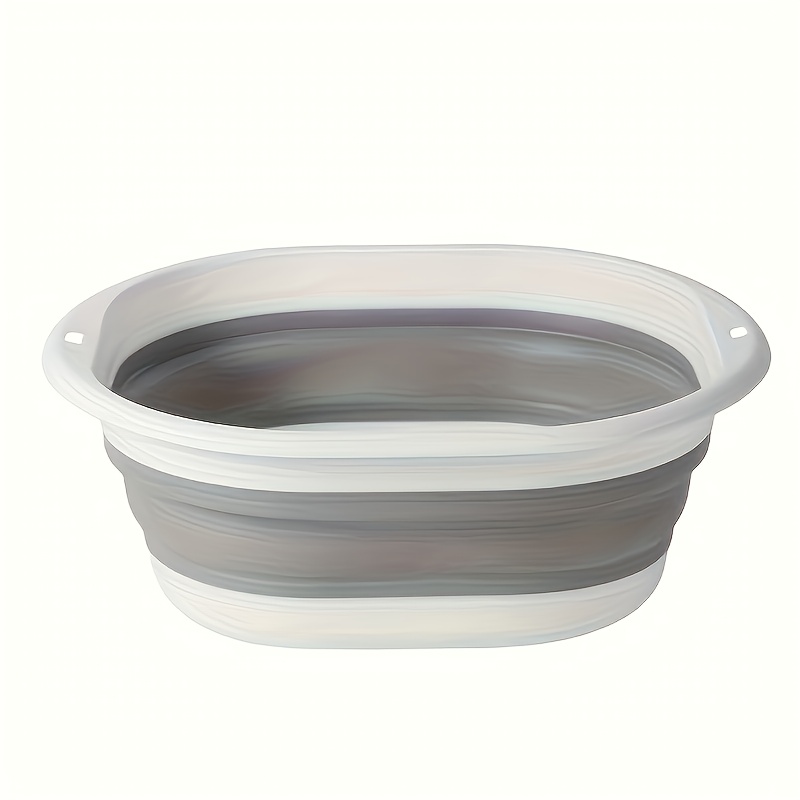 foldable space saving sink basin durable plastic portable folding washbasin for home dorm camping modern oval design multi purpose easy to store and clean portable washing machine