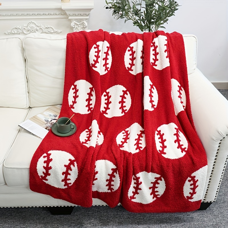 

Comfortable Baseball Pattern Blanket Perfect Lightweight Bedding For Adults, Soft, Warm, Plush Sports Blanket, Perfect For Bed Sofas